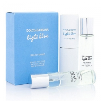 D&G LIGHT BLUE FOR WOMEN EDT 3x20ml