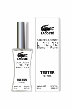 ТЕСТЕР EAU DE L.А.С.О.S.Т.Е L.12.12 BLANC - PURE FOR MAN 60 ML